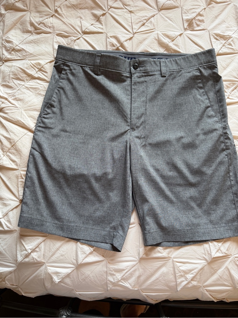 PGA Tour Heather Gray Flat Front Golf Shorts